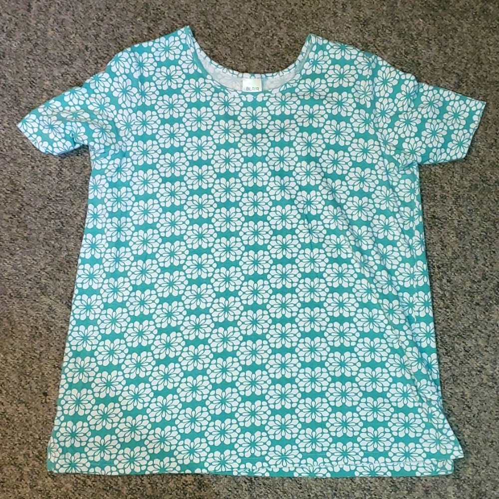 Blair Floral Green/White XL Tshirt
